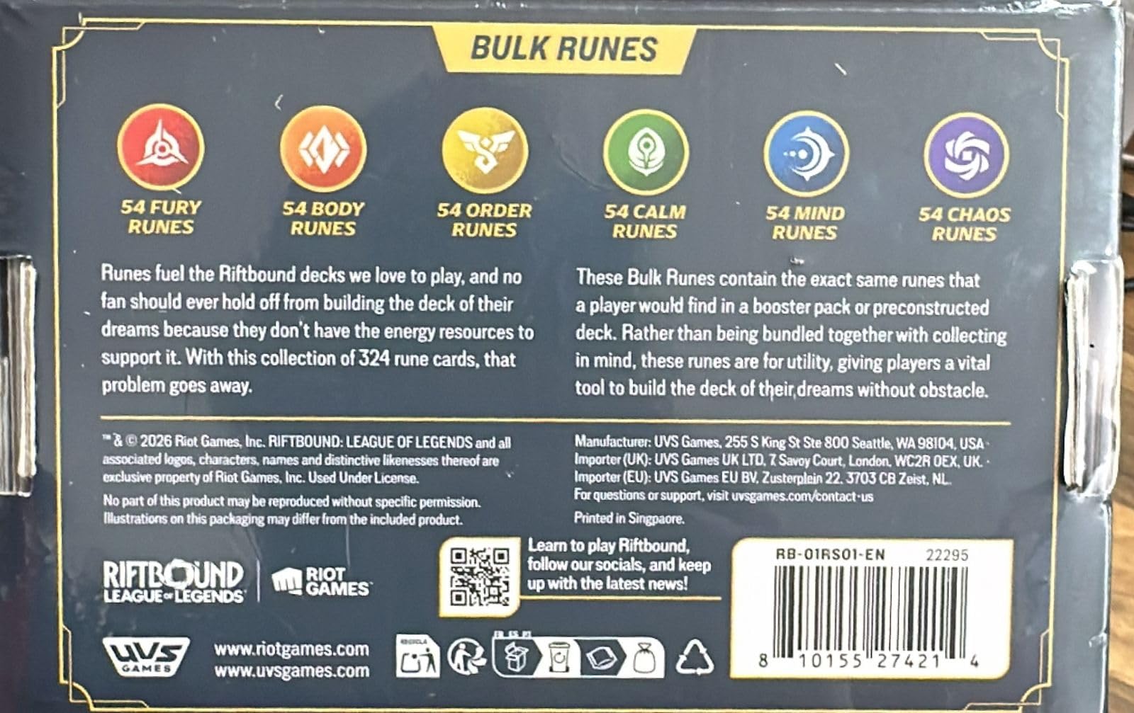 Amazon.com: Preorder - Riftbound: League of Legends - Bulk Runes